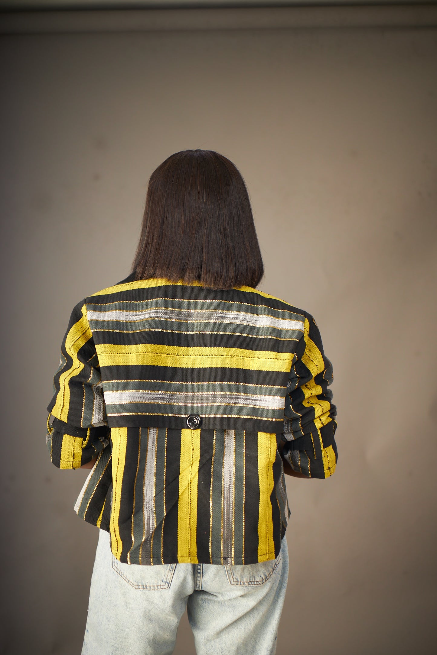 Omoefe Cropped Aso Oke Jacket Set