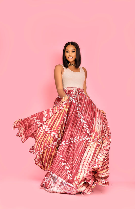 Habiba flared Adire Dress