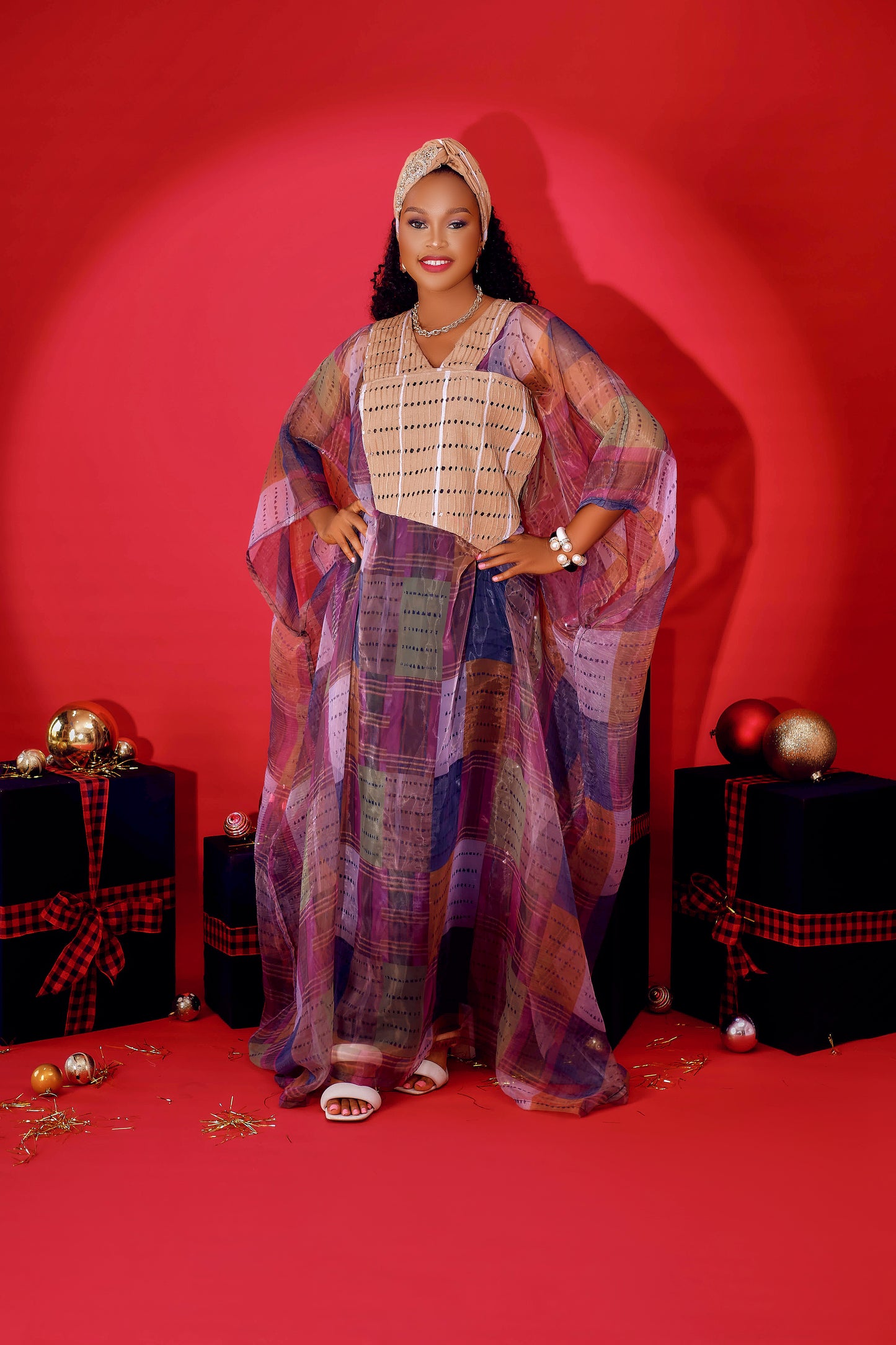 BF Alina Aso oke and Organza Boubou