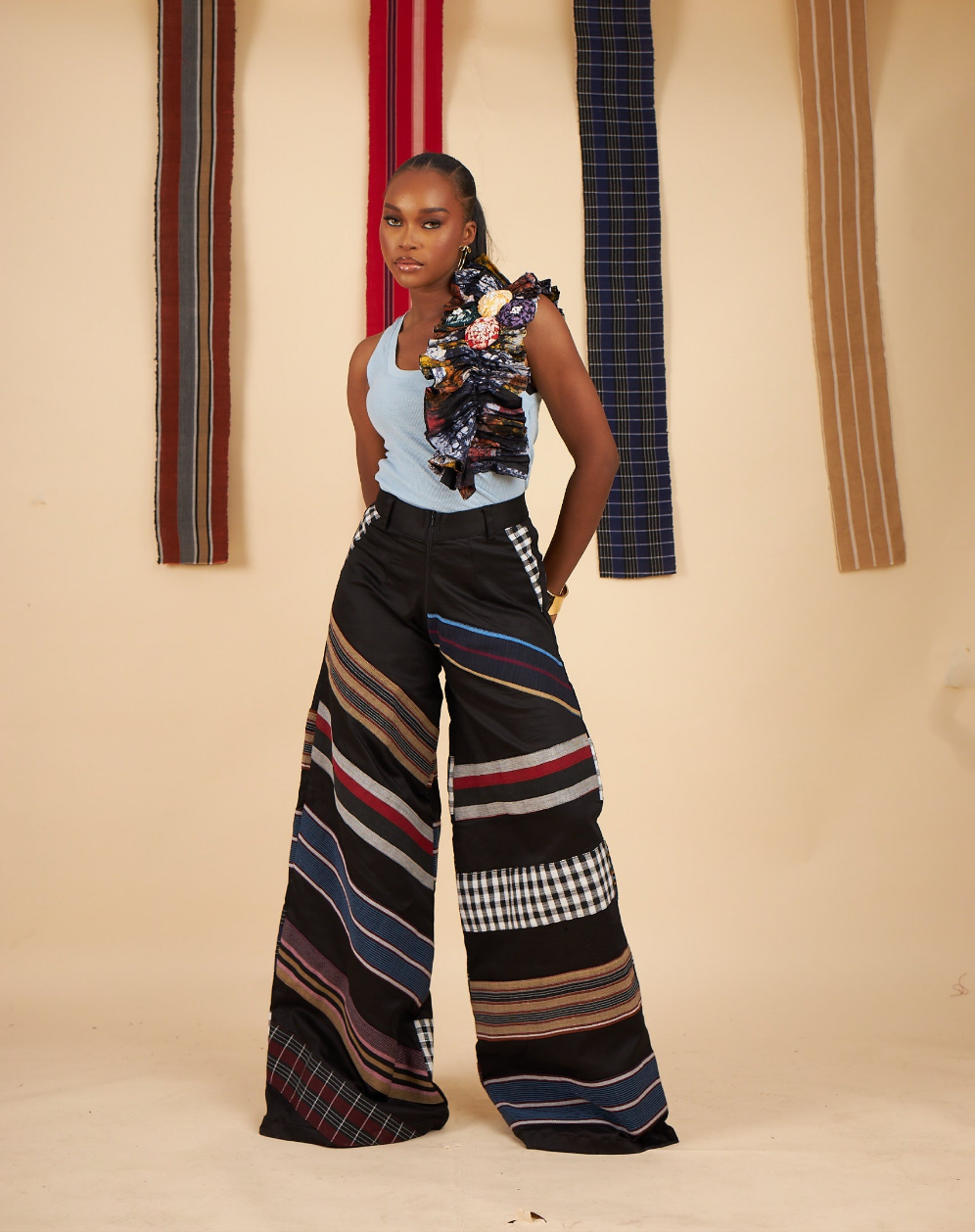 Olabisi Aso oke stripe Pants