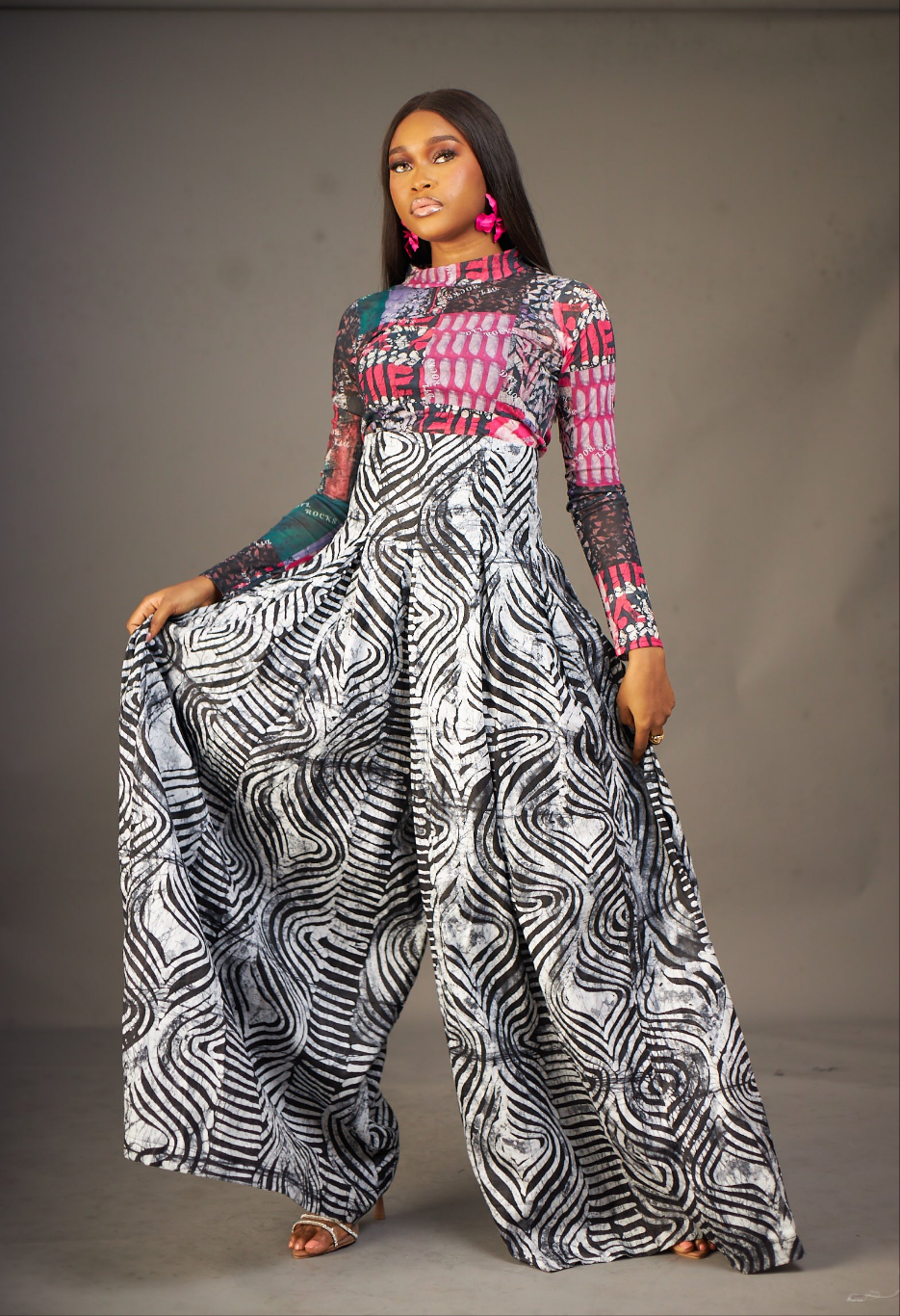 Obianuju Hi-waist Adire culottes pants