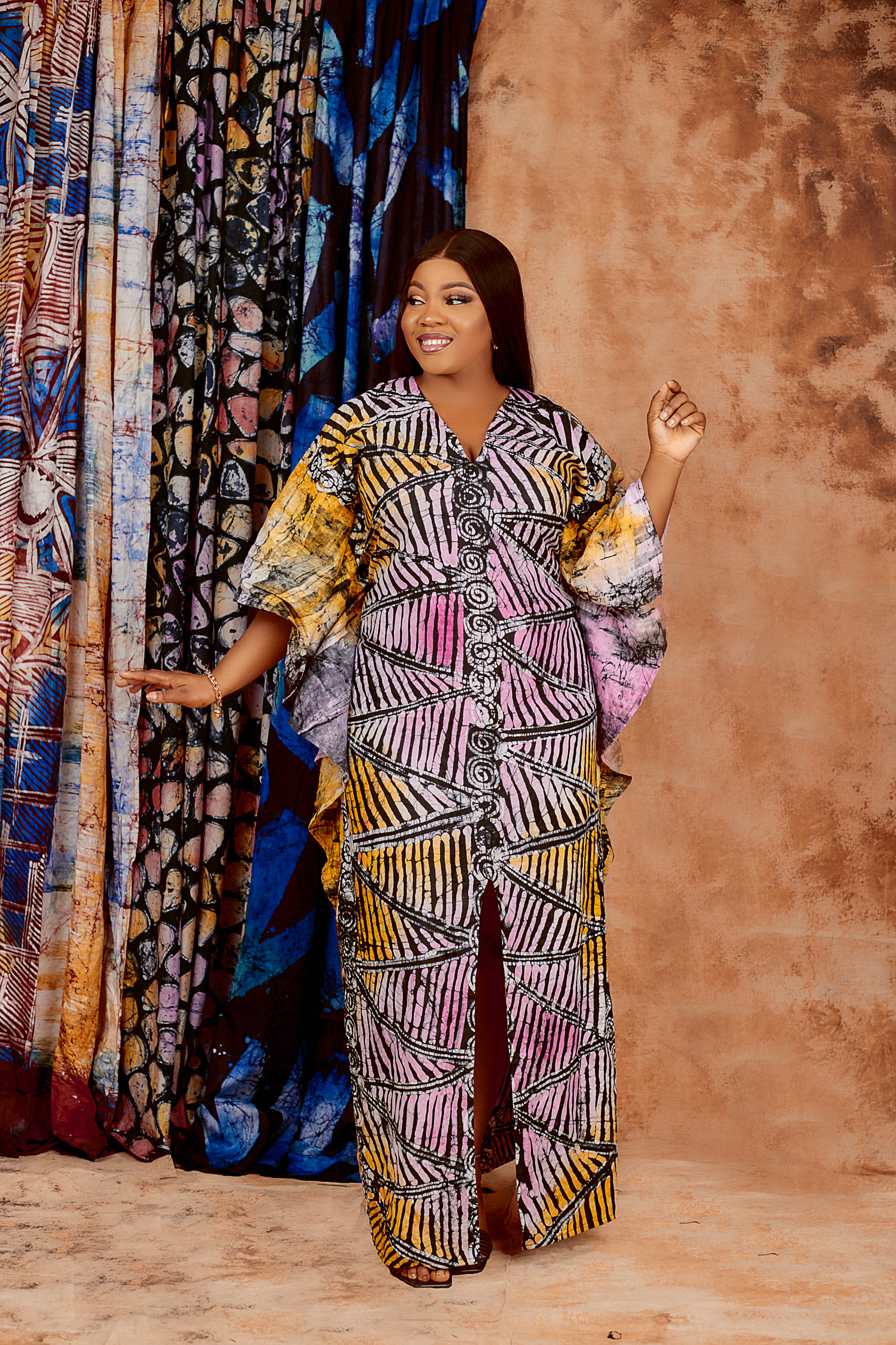Hanatu Adire long Dress DESIGN FOR LOVE Hanatu Adire long Dress DESIGN FOR LOVE