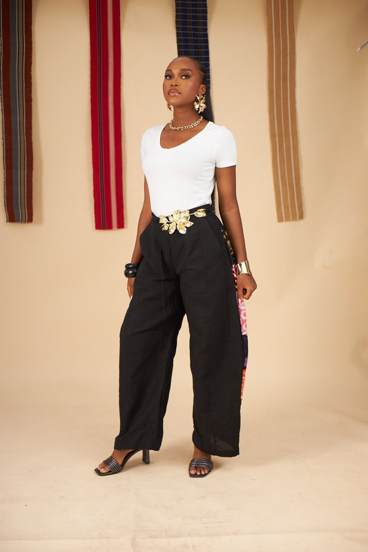 Aarin Aso Oke Adire Barrel Pants
