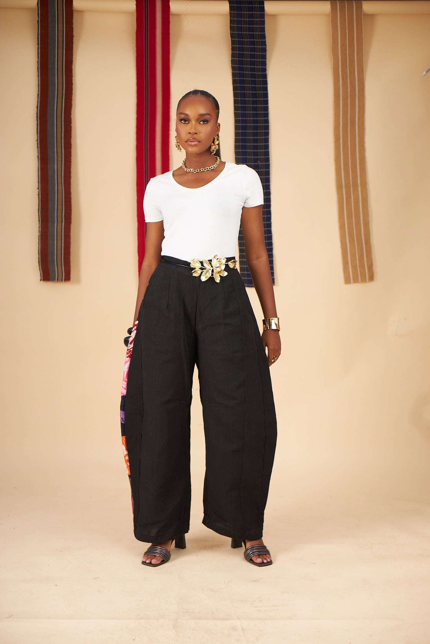 Aarin Aso Oke Adire Barrel Pants