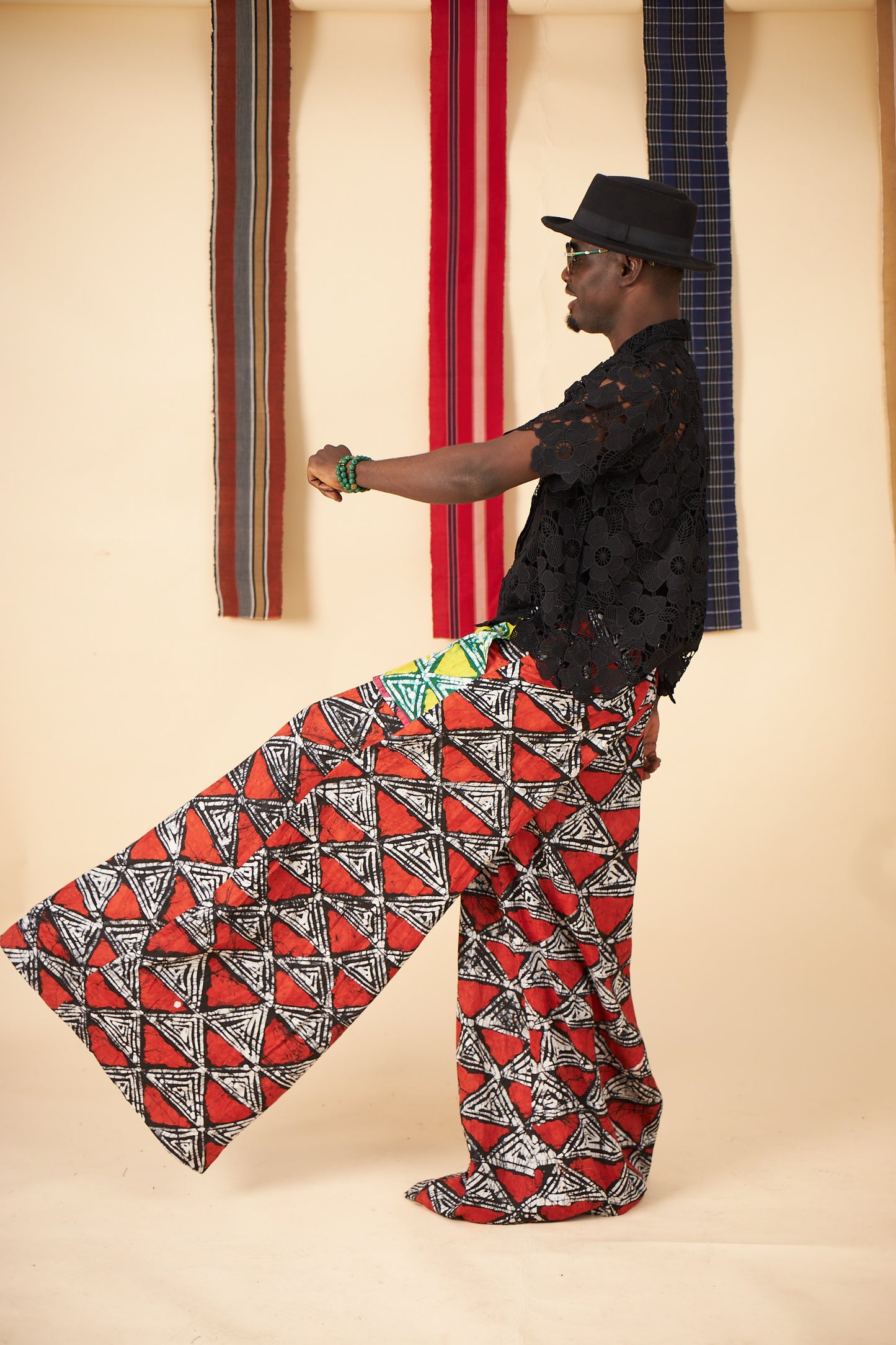Hakeem Lace and Adire Pants set(Male Version)