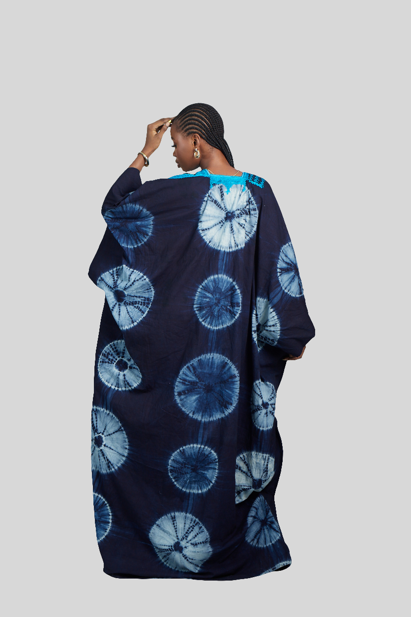 Torera Adire and aso oke Embroidered Boubou