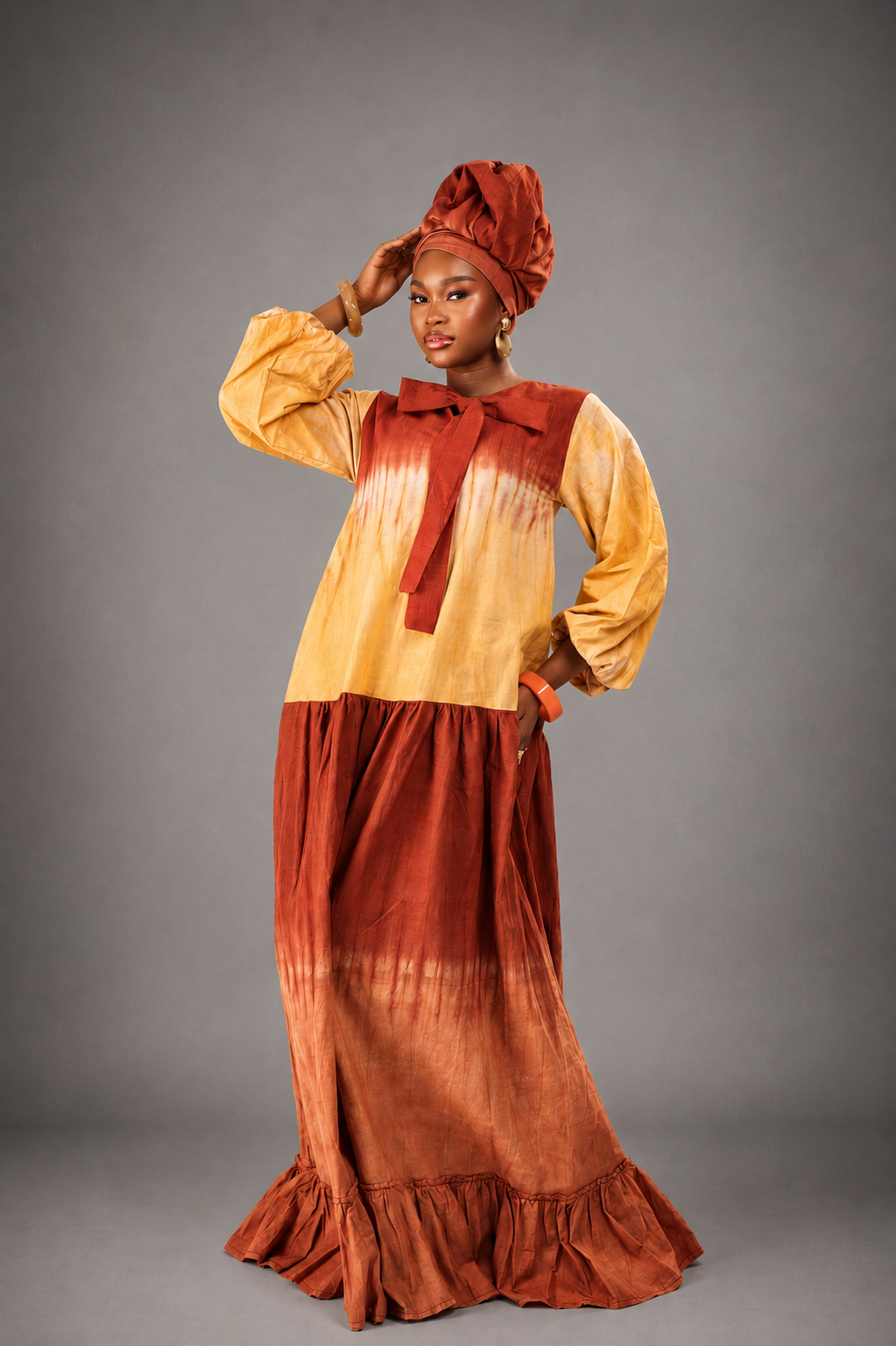Iyobosa Adire Long Dress