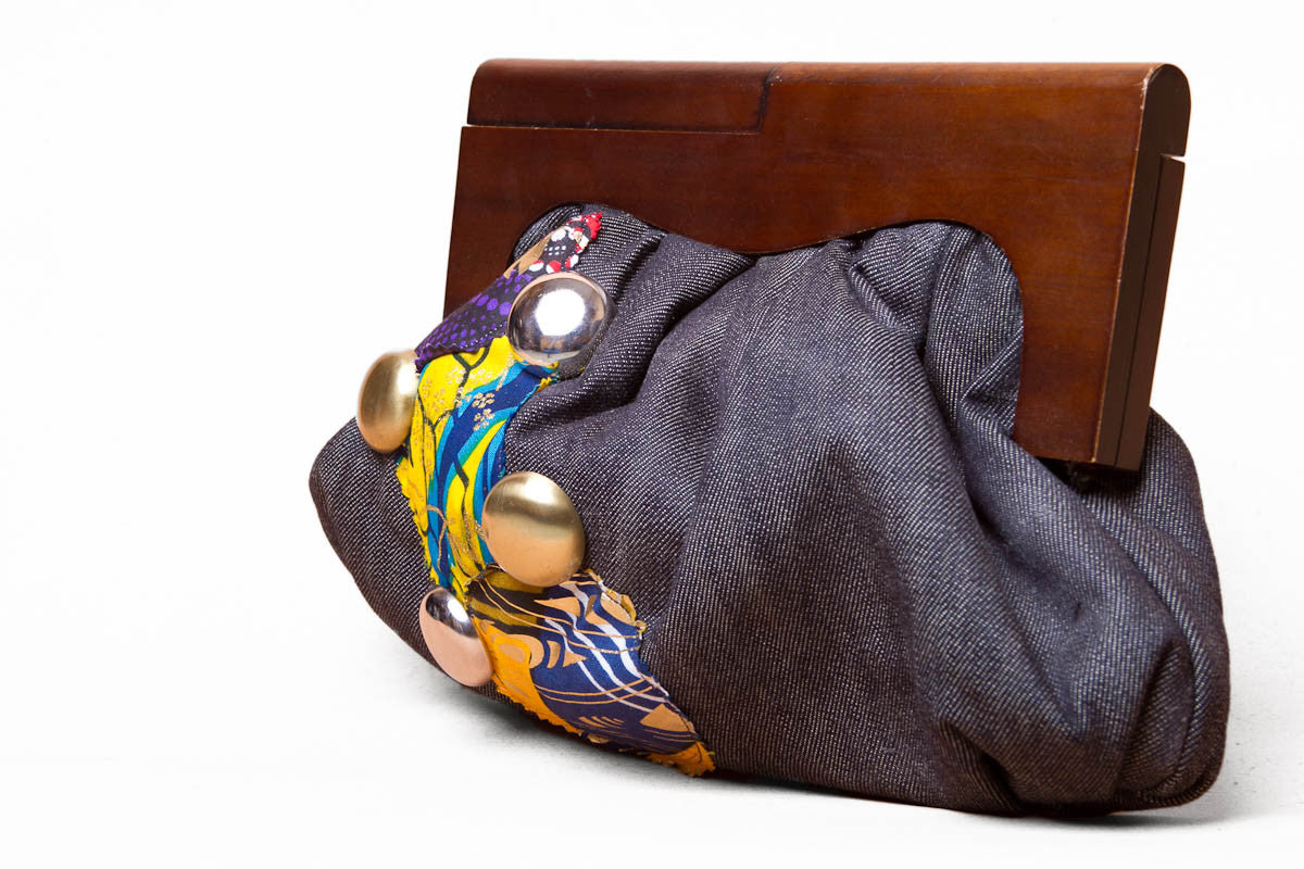 Jeans and Ankara Clutch