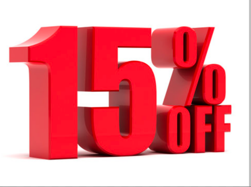 15% off