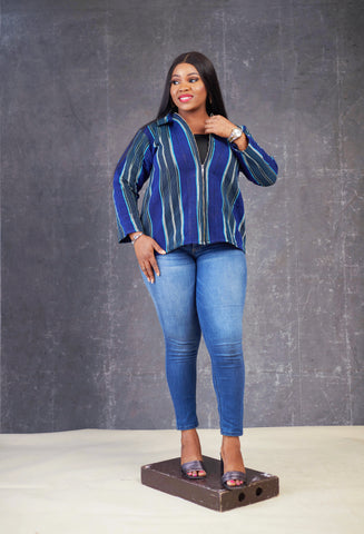 Aso oke  Collared Jacket