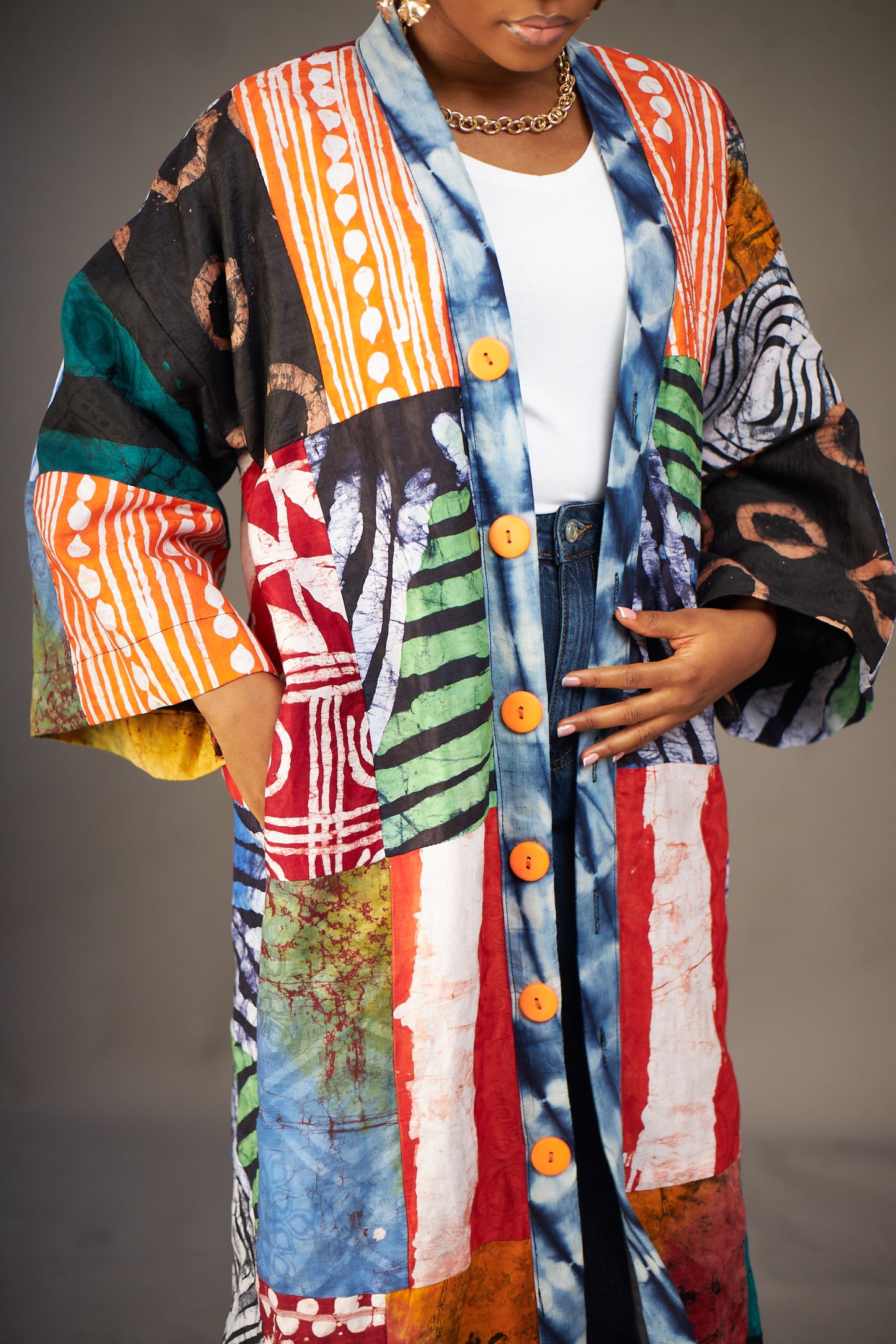 Nneoma Patchwork Adire Jacket