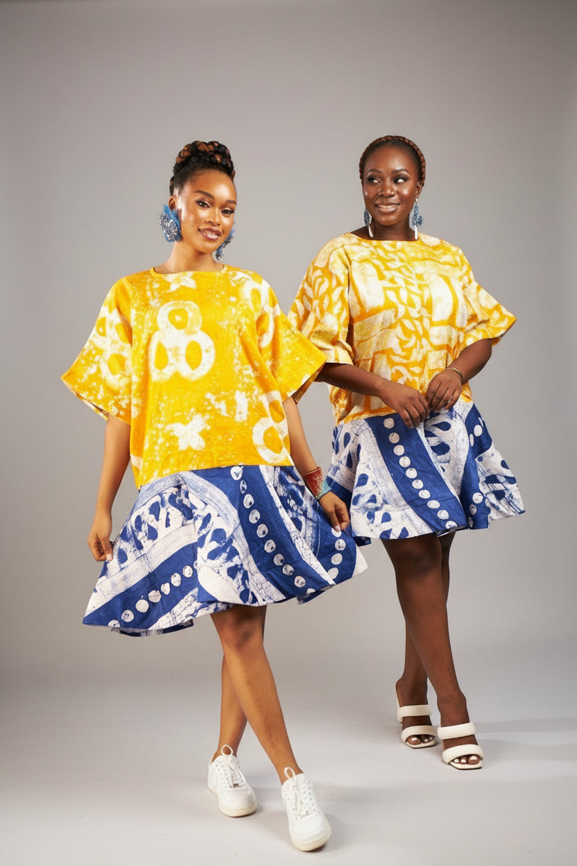 Becca Adire 2print Shift Dress