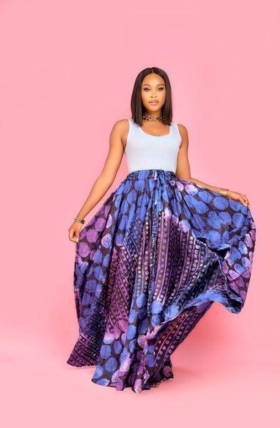 Habiba flared Adire Dress