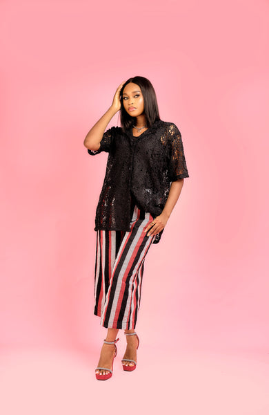 Turayo lace and aso oke set
