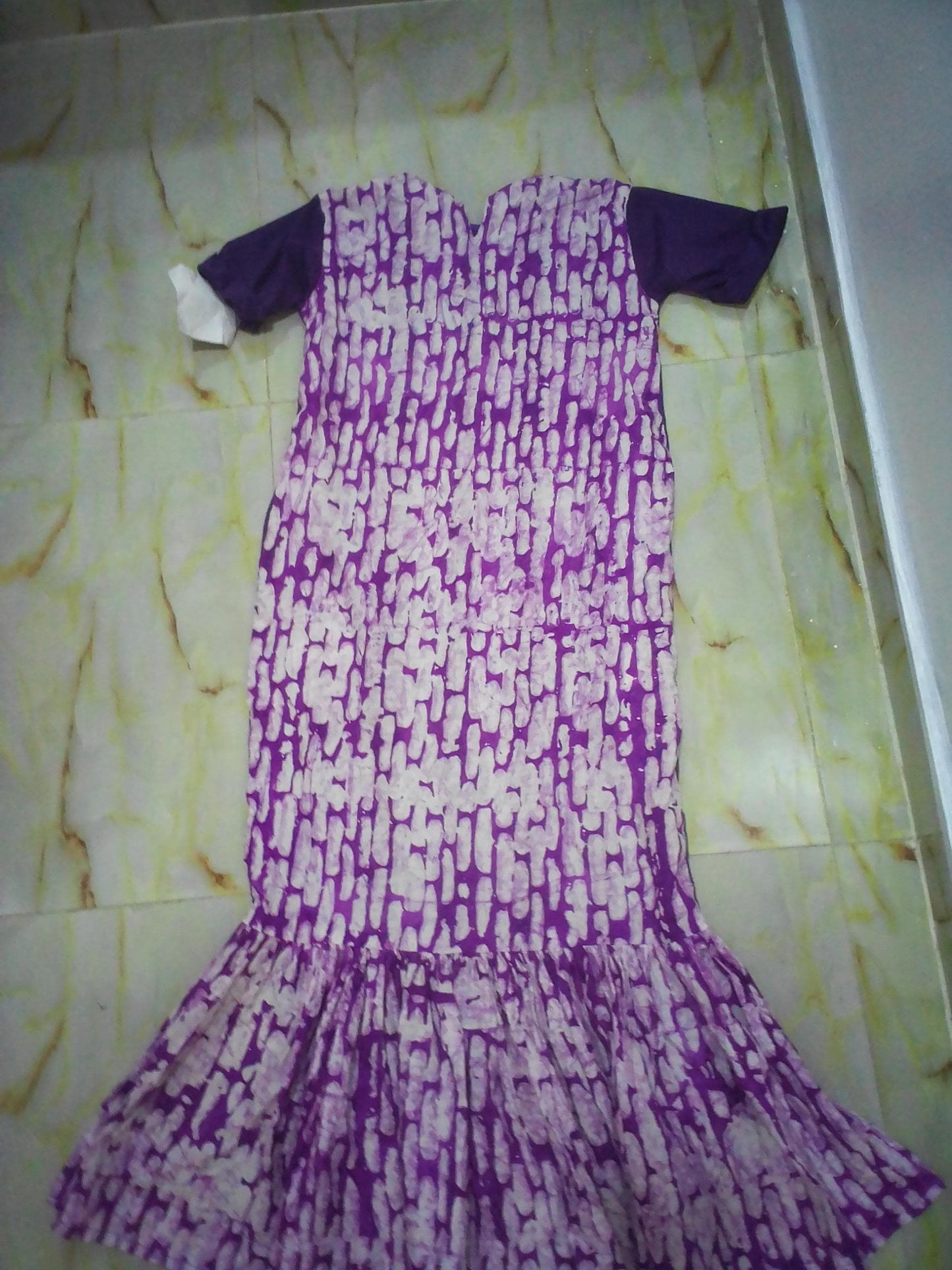 BF Marietta Jersey and adire tee shirt dress