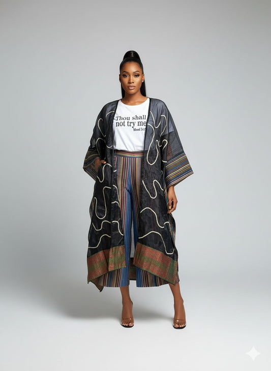 BF12 Organdy&Aso Oke cape