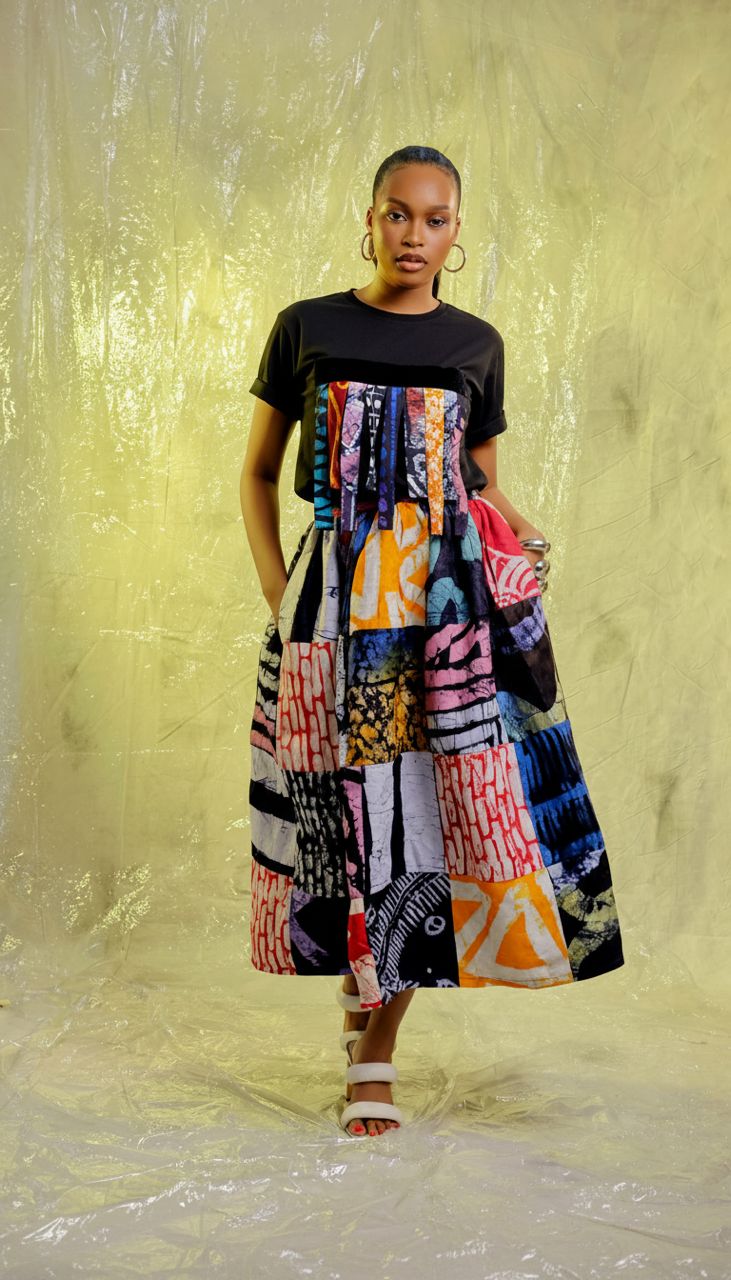Adefunke Patchwork Skirt