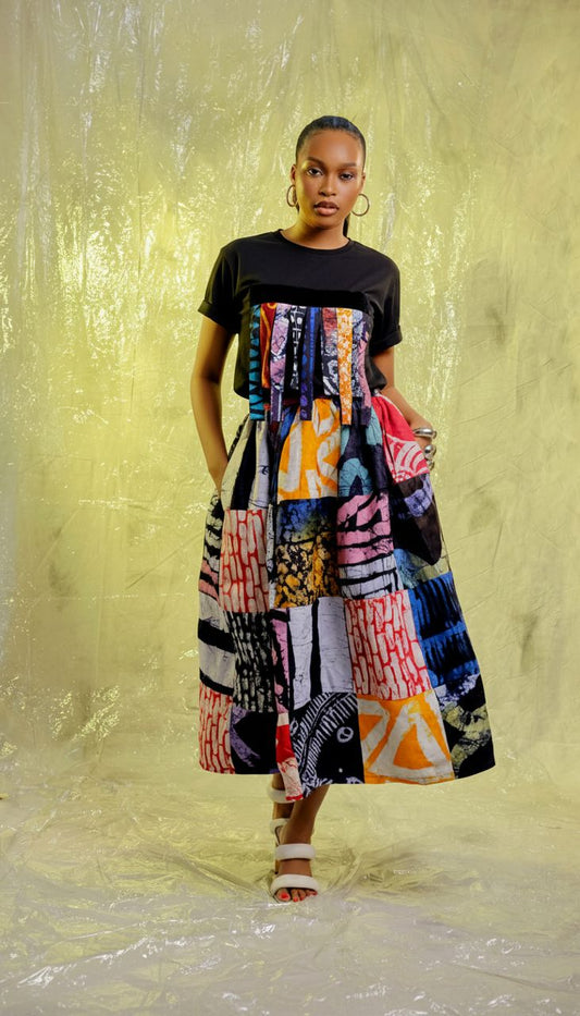 Adefunke Patchwork Skirt