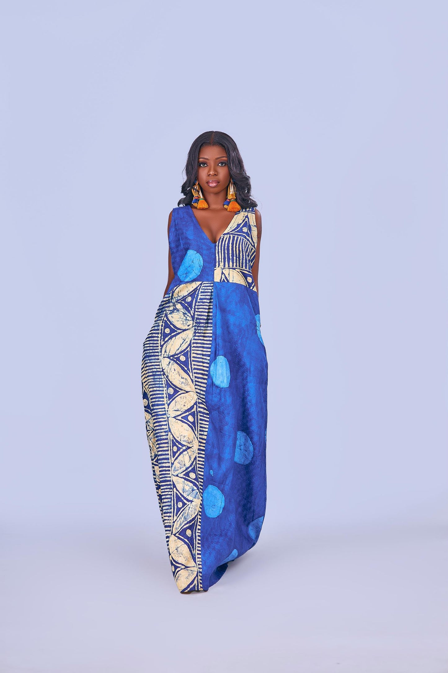 Ikepo Adire  Long Dress
