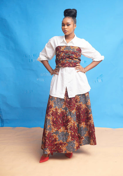 Aderonke Bustier Top and skirt set
