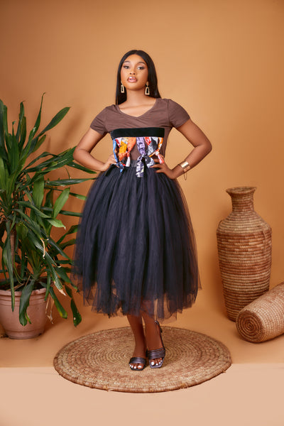 Adire tassel tee shirt