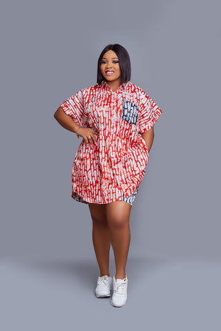 Amaka 2print Adire shirt & shorts