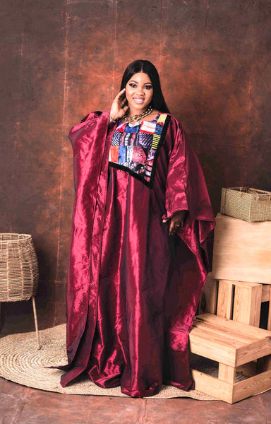 Mimi taffeta Adire boubou