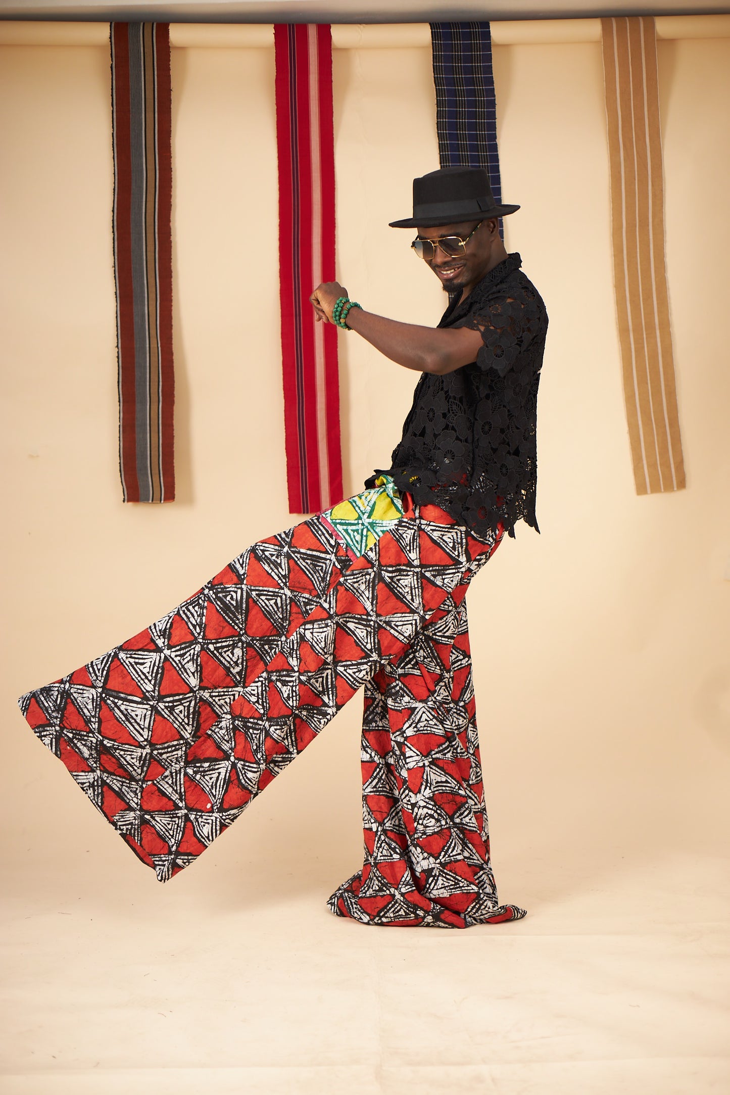 Hakeem Lace and Adire Pants set(Male Version)