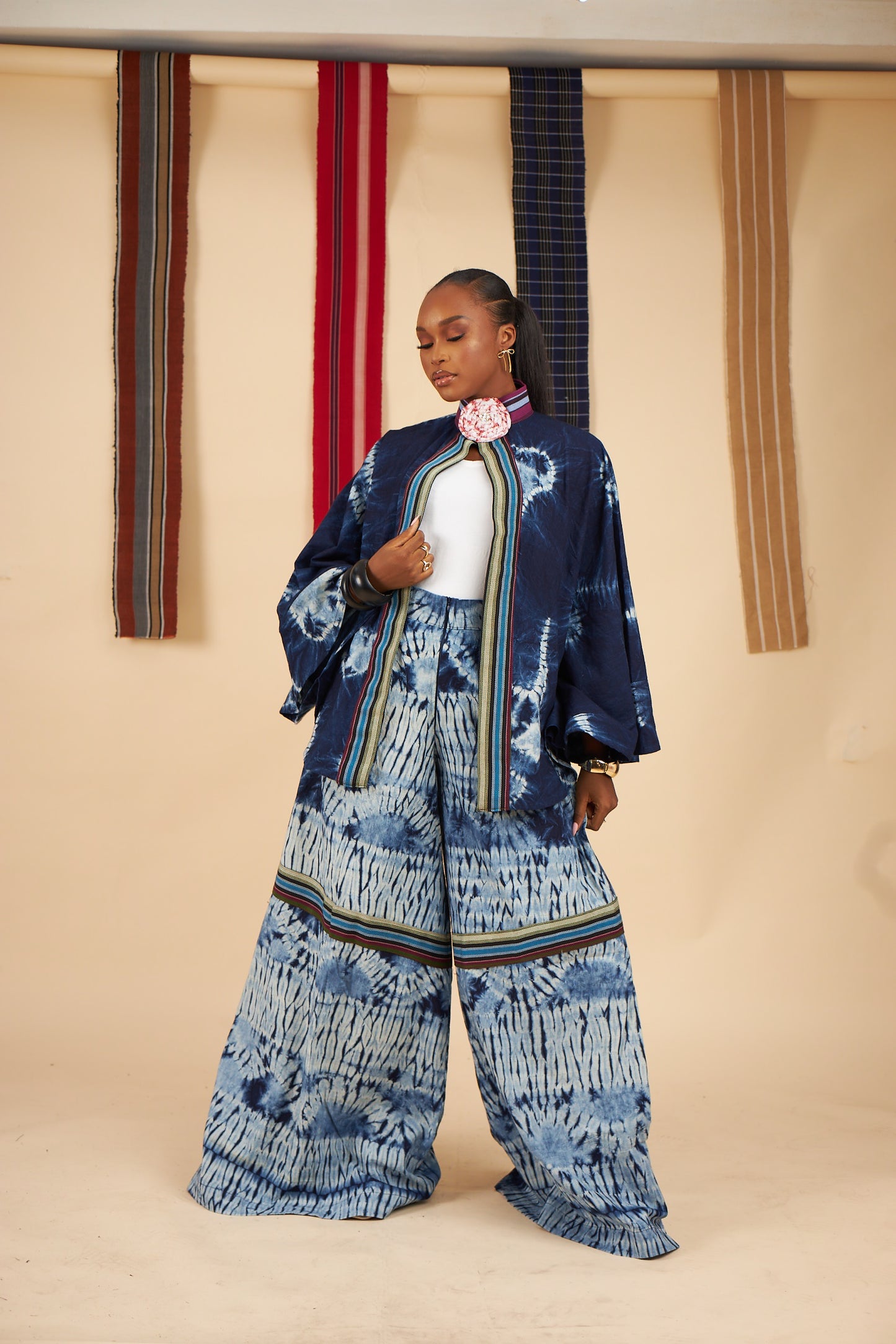 Omolola Adire culottes pants