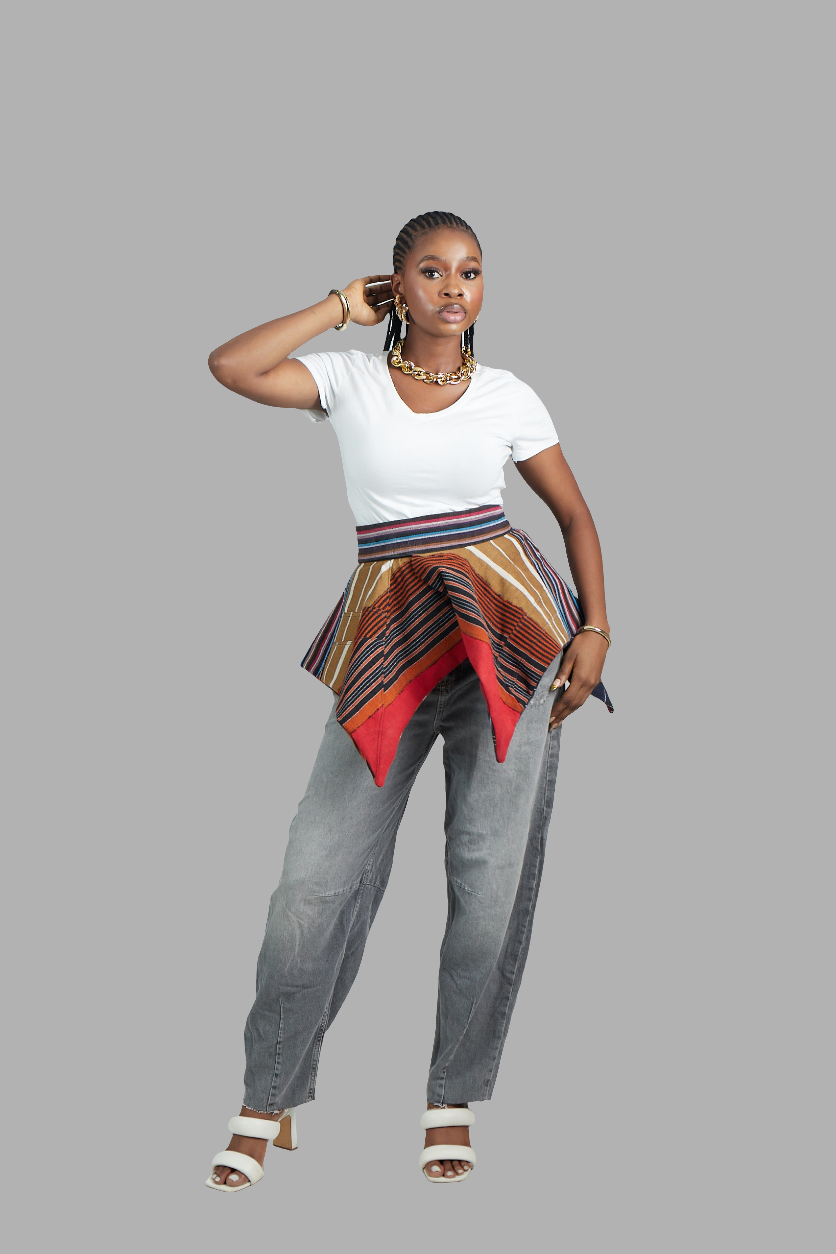 BF Aso Oke Peplum Belt