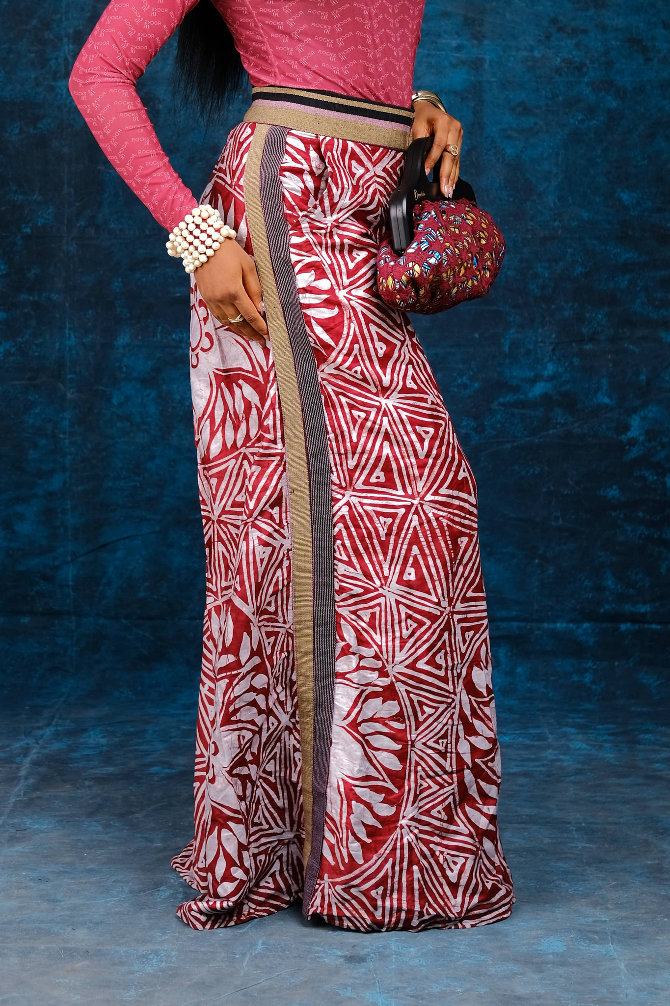Imole Adire and Aso oke pant