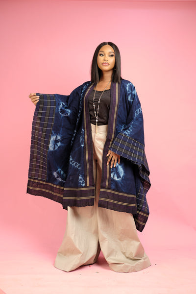Gamila Adire cape jacket