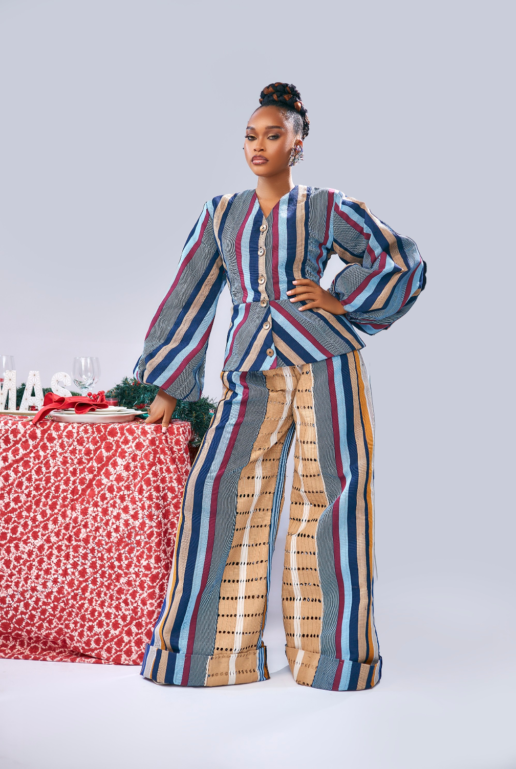 Yvonne Aso Oke Pants Set