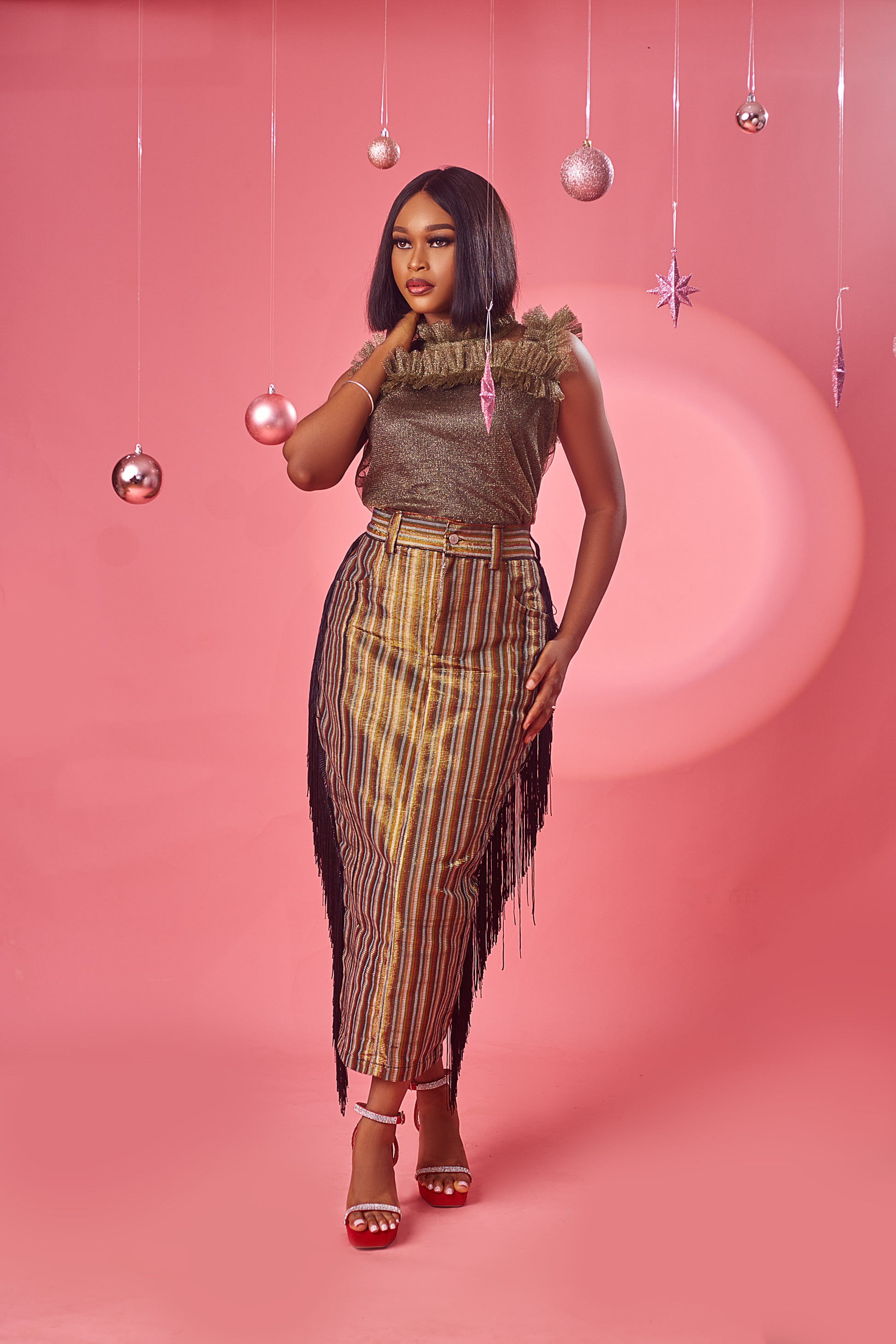 Bodunde Aso-Oke Fringe Skirt – DESIGN FOR LOVE - Main Image