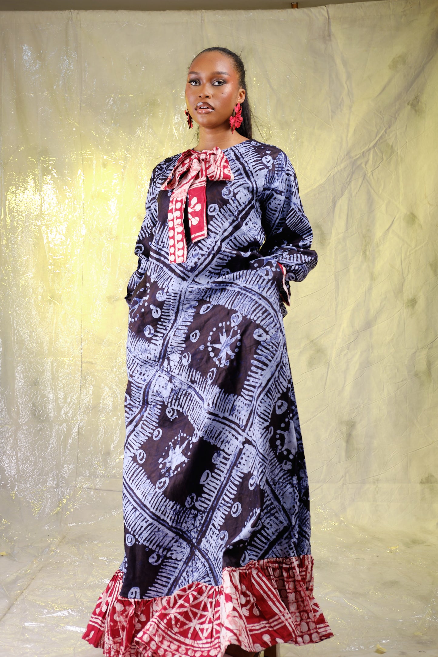 Sadiya Adire  Long Dress