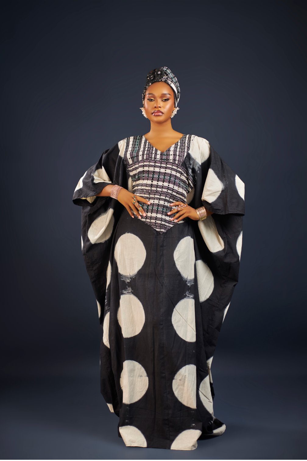 Joyce Adire & Aso oke  Boubou