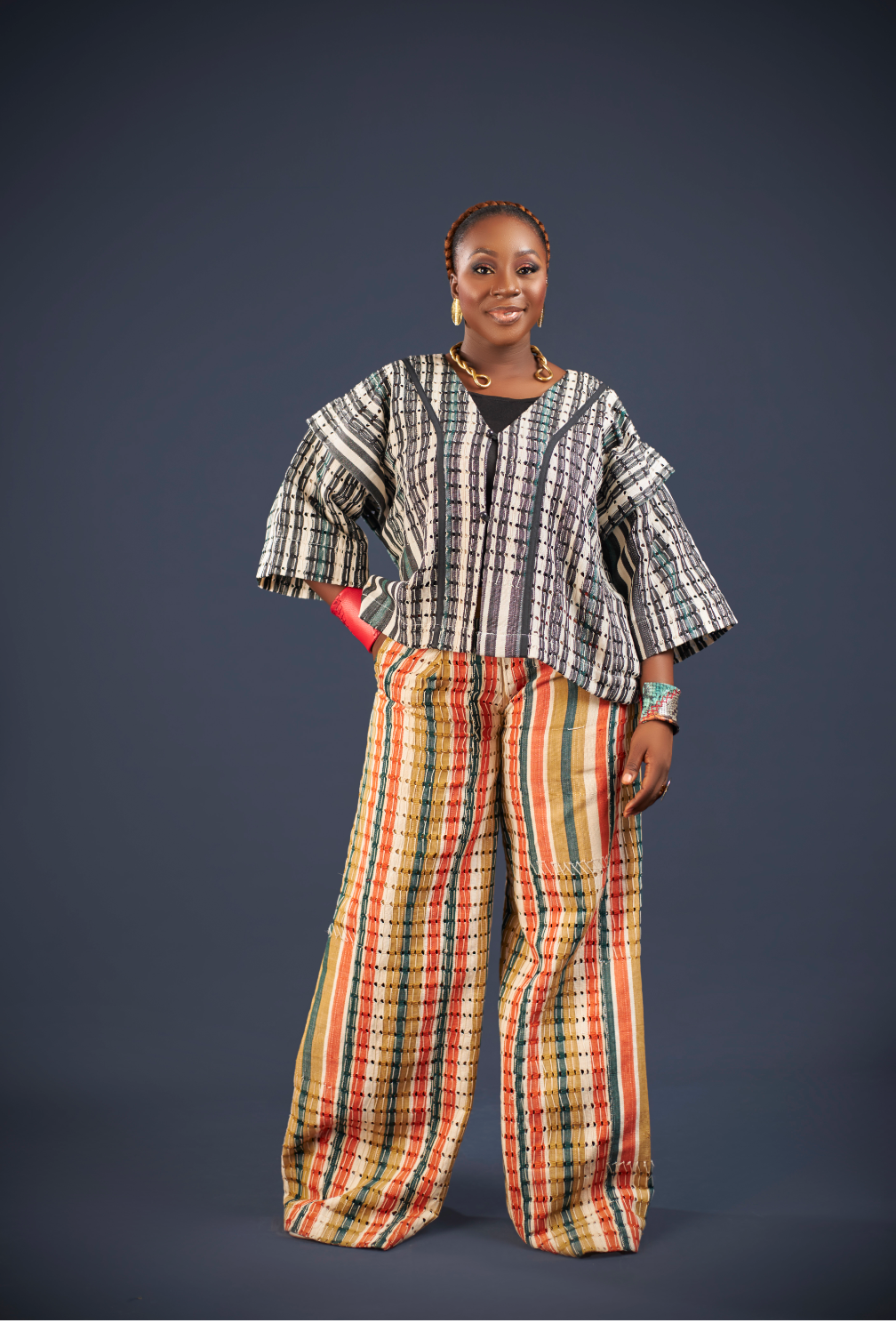 Novella Aso Oke Pants Set