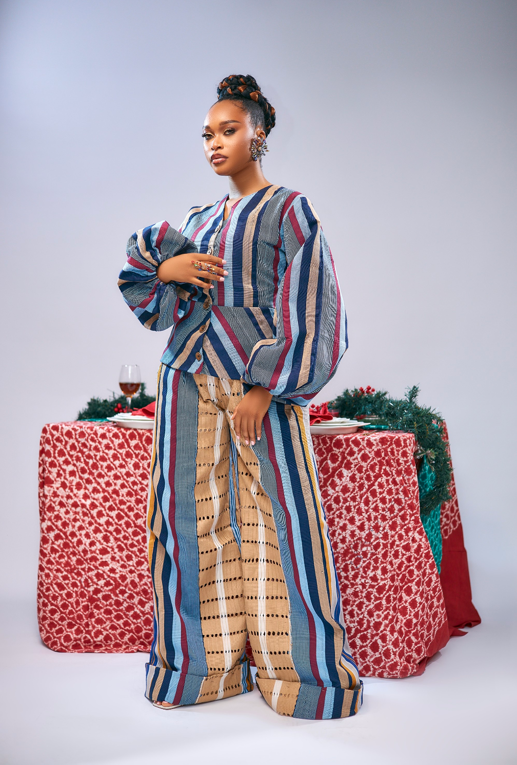 Yvonne Aso Oke Pants Set