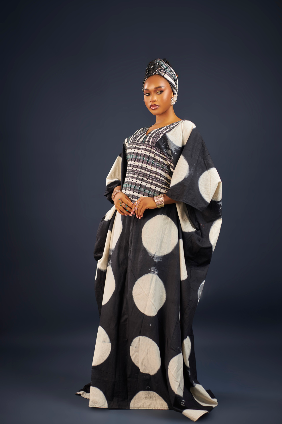 Joyce Adire & Aso oke  Boubou