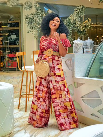 Batik mix match culottes set