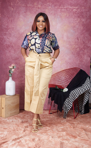 Abefe patch Adire shirt