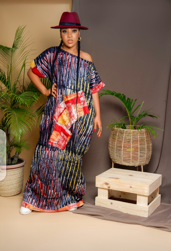 Wonu Adire kaftan Dress